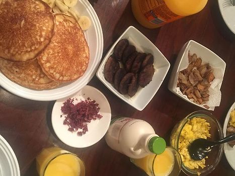 Breakfast from our kitchen 